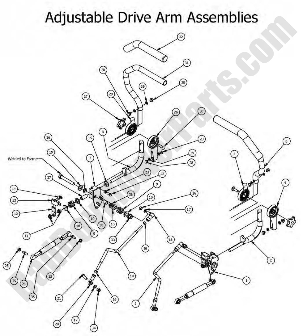 1333 - Bad Boy Mower Parts Lookup > 2016 > Maverick > Drive Arm Assembly